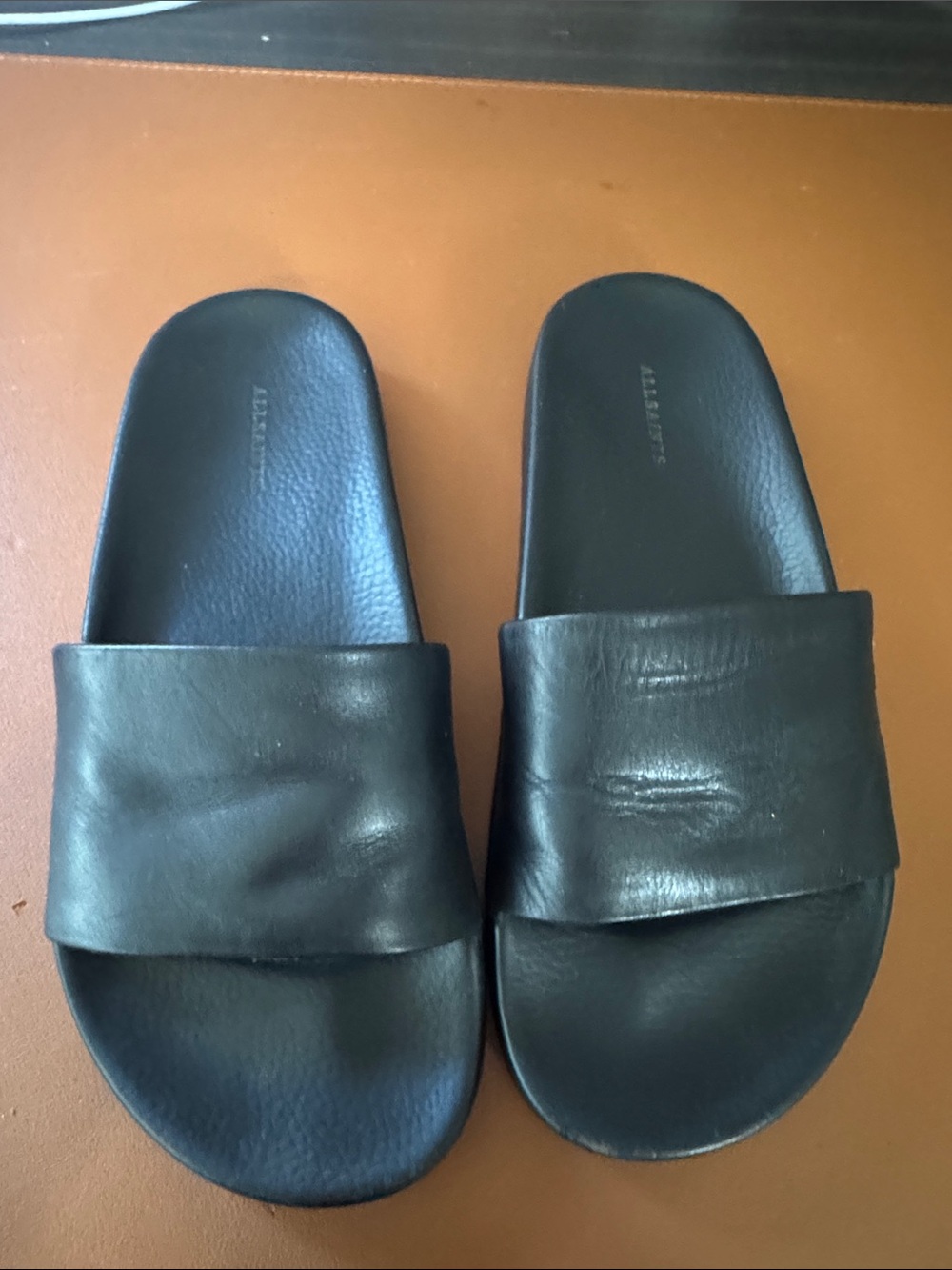 ALL SAINTS black slides size 38